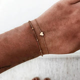 30 Style Boho Bangle Elephant Heart Shell Star Moon Bow Map Crystal Bead Bracelet Women Charm Party Wedding Jewelry Accessories
