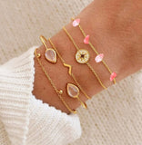30 Style Boho Bangle Elephant Heart Shell Star Moon Bow Map Crystal Bead Bracelet Women Charm Party Wedding Jewelry Accessories