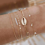 30 Style Boho Bangle Elephant Heart Shell Star Moon Bow Map Crystal Bead Bracelet Women Charm Party Wedding Jewelry Accessories