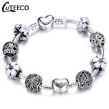 CUTEECO European Love Heart Charm Bracelets & Bangles 2018 New Marano Beads Fits Brand Bracelets Female Fashion Jewelry Gifts