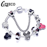 CUTEECO European Love Heart Charm Bracelets & Bangles 2018 New Marano Beads Fits Brand Bracelets Female Fashion Jewelry Gifts