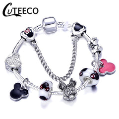 CUTEECO European Love Heart Charm Bracelets & Bangles 2018 New Marano Beads Fits Brand Bracelets Female Fashion Jewelry Gifts