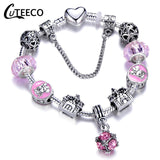 CUTEECO European Love Heart Charm Bracelets & Bangles 2018 New Marano Beads Fits Brand Bracelets Female Fashion Jewelry Gifts