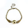 Movie HP Potter Deathly Hallows Bracelet Time Turner Hogwarts School Logo Bangles Bracelets for Women Men Jewelry Gift