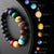 Natural Crystal Stone Beads Bracelet Universe Eight Plants Galaxy Solar System Bracelets for Men or Women Dropship